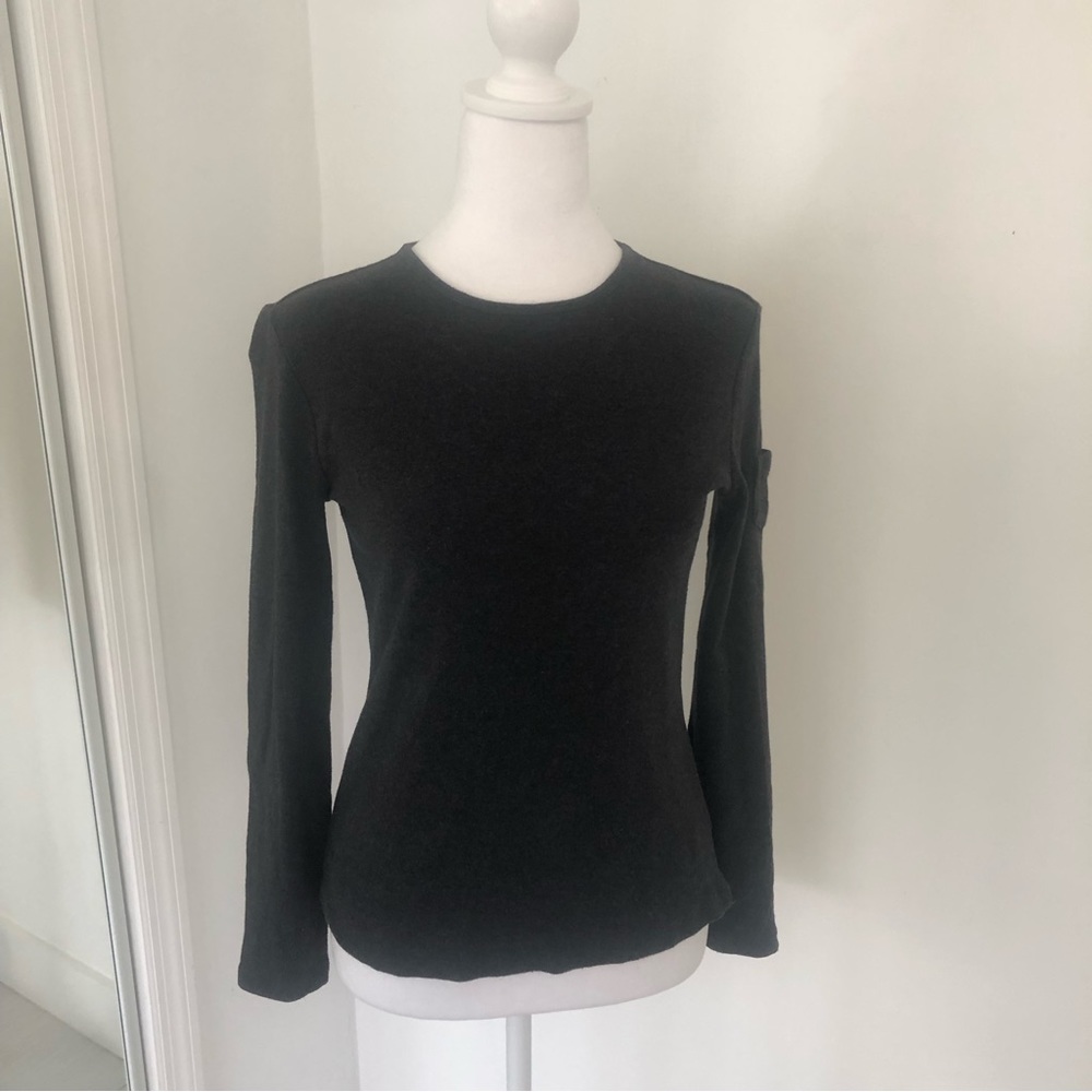 LAUREN RALPH LAUREN Women’s Dark Gray Crewneck Long Sleeve Sweater Sz XS